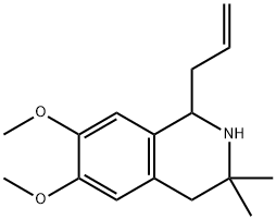 Isoquinoline, 1,2,3,4-tetrahydro-6,7-dimethoxy-3,3-dimethyl-1-(2-propen-1-yl)- Structural