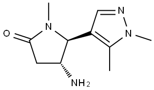rac-(4R,5S)-4-amino-5-(1,5-dimethyl-1H-pyrazol-4-yl)-1-methylpyrrolidin-2-one, trans Structural