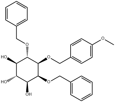 D-myo-Inositol, 1-O-(4-methoxyphenyl)methyl-2,6-bis-O-(phenylmethyl)- Structural