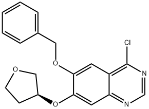 Quinazoline, 4-chloro-6-(phenylmethoxy)-7-[[(3S)-tetrahydro-3-furanyl]oxy]- Structural