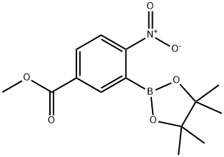 Benzoic acid, 4-nitro-3-(4,4,5,5-tetramethyl-1,3,2-dioxaborolan-2-yl)-, methyl ester Structural