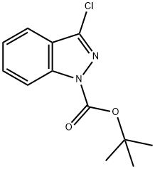 tert-Butyl 3-chloroindazole-1-carboxylate Structural