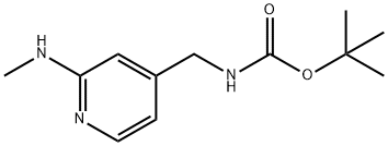 tert-butyl N-{[2-(methylamino)pyridin-4-yl]methyl}carbamate Structural
