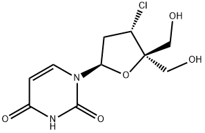 Uridine, 3'-chloro-2',3'-dideoxy-4'-C-(hydroxymethyl)- (9CI) Structural