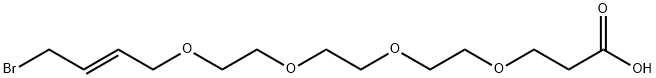 Propanoic acid, 3-[2-[2-[2-[[(2E)-4-bromo-2-buten-1-yl]oxy]ethoxy]ethoxy]ethoxy]- Structural