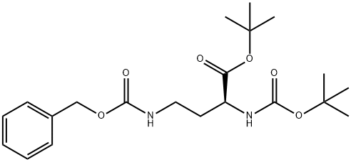 Butanoic acid, 2-[[(1,1-dimethylethoxy)carbonyl]amino]-4-[[(phenylmethoxy)carbonyl]amino]-, 1,1-dimethylethyl ester, (2S)- Structural