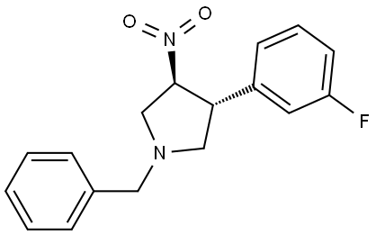 rac-(3R,4S)-1-benzyl-3-(3-fluorophenyl)-4-nitropyrrolidine, trans Structural