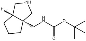 rac-tert-butyl N-{[(3aR,6aR)-octahydrocyclopenta[c]pyrrol-3a-yl]methyl}carbamate Structural