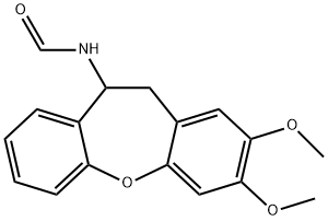 Formamide, N-(10,11-dihydro-2,3-dimethoxydibenz[b,f]oxepin-10-yl)- Structural