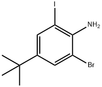 Benzenamine, 2-bromo-4-(1,1-dimethylethyl)-6-iodo- Structural