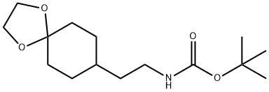Carbamic acid, N-[2-(1,4-dioxaspiro[4.5]dec-8-yl)ethyl]-, 1,1-dimethylethyl ester Structural