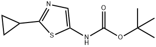 tert-butyl N-(2-cyclopropyl-1,3-thiazol-5-yl)carbamate Structural