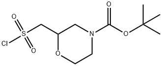 tert-butyl 2-[(chlorosulfonyl)methyl]morpholine-4-carboxylate Structural