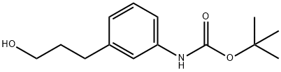 tert-butyl N-[3-(3-hydroxypropyl)phenyl]carbamate Structural