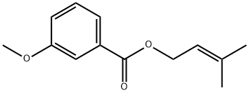 Benzoic acid, 3-methoxy-, 3-methyl-2-buten-1-yl ester Structural