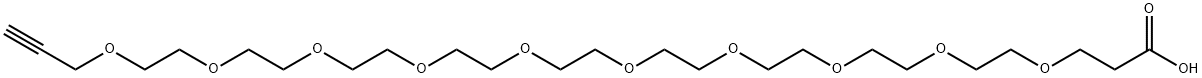 Propargyl-PEG10-acid Structural