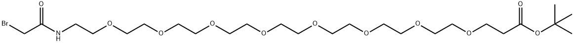 Bromoacetamido-PEG8-t-butyl ester Structural