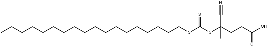 Pentanoic acid, 4-cyano-4-[[(octadecylthio)thioxomethyl]thio]- Structural