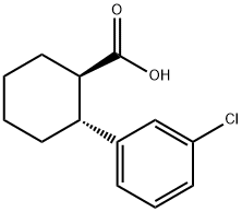 rac-(1R,2R)-2-(3-chlorophenyl)cyclohexane-1-carboxylic acid Structural