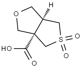 rac-(3aR,6aS)-5,5-dioxo-hexahydro-5lambda6-thieno[3,4-c]furan-3a-carboxylic acid Structural