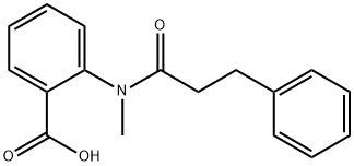 Benzoic acid, 2-[methyl(1-oxo-3-phenylpropyl)amino]- Structural