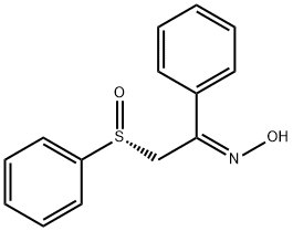 Ethanone, 1-phenyl-2-[(R)-phenylsulfinyl]-, oxime, (1E)- Structural