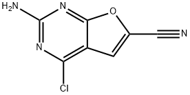 Furo[2,3-d]pyrimidine-6-carbonitrile, 2-amino-4-chloro- Structural