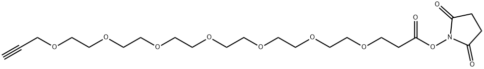 Propargyl-PEG7-NHS ester Structural