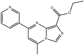 Imidazo[1,5-a]pyrimidine-8-carboxylic acid, 4-methyl-2-(3-pyridinyl)-, ethyl ester Structural