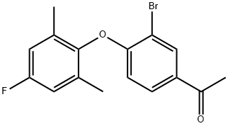 Ethanone, 1-[3-bromo-4-(4-fluoro-2,6-dimethylphenoxy)phenyl]- Structural