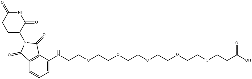 Pomalidomide-PEG5-CO2H Structural Picture