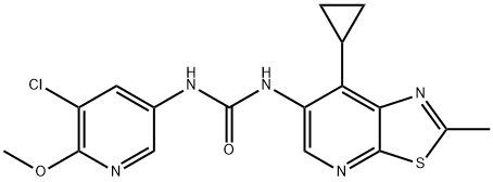 Urea, N-(5-chloro-6-methoxy-3-pyridinyl)-N'-(7-cyclopropyl-2-methylthiazolo[5,4-b]pyridin-6-yl)- Structural