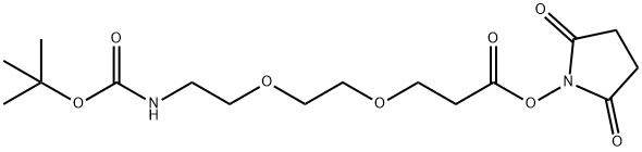 t-Boc-N-amido-PEG2-NHS ester Structural