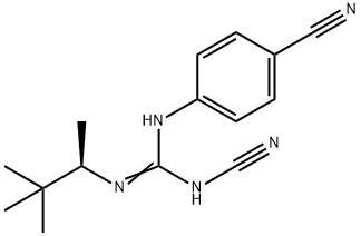 Guanidine,N-cyano-N'-(4-cyanophenyl)-N''-[(1R)-1,2,2-trimethylpropyl]- Structural