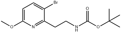 tert-butyl (2-(3-bromo-6-methoxypyridin-2-yl)ethyl)carbamate(WXC07928) Structural