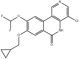Benzo[c][1,6]naphthyridin-6(5H)-one, 4-chloro-8-(cyclopropylmethoxy)-9-(difluoromethoxy)- Structural