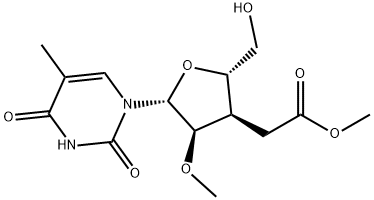 Uridine, 3'-deoxy-3'-(2-methoxy-2-oxoethyl)-5-methyl-2'-O-methyl- (9CI) Structural