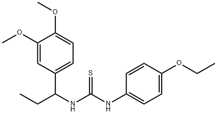Thiourea, N-[1-(3,4-dimethoxyphenyl)propyl]-N'-(4-ethoxyphenyl)- Structural