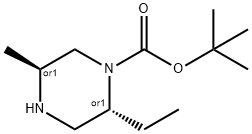 rel-tert-butyl (2R,5S)-2-ethyl-5-methylpiperazine-1-carboxylate Structural