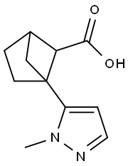 Bicyclo[2.1.1]hexane-5-carboxylic acid, 1-(1-methyl-1H-pyrazol-5-yl)- Structural