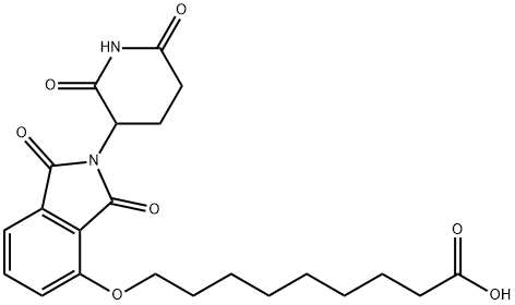 Nonanoic acid, 9-[[2-(2,6-dioxo-3-piperidinyl)-2,3-dihydro-1,3-dioxo-1H-isoindol-4-yl]oxy]- Structural