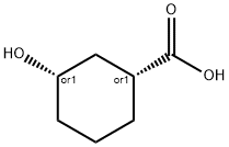 rel-(1R,3S)-3-Hydroxycyclohexanecarboxylic acid Structural