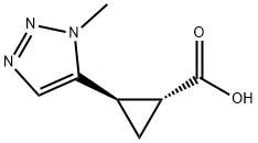 rac-(1R,2R)-2-(1-methyl-1H-1,2,3-triazol-5-yl)cyclo propane-1-carboxylic acid Structural