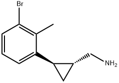 rac-1-[(1R,2R)-2-(3-bromo-2-methylphenyl)cyclopr
opyl]methanamine hydrochloride Structural