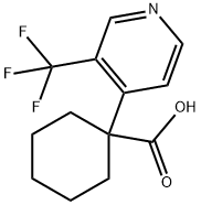 Cyclohexanecarboxylic acid, 1-[3-(trifluoromethyl)-4-pyridinyl]- Structural