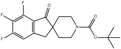 tert-Butyl 5,6,7-Trifluoro-1-oxo-1,3-dihydrospiro[indene-2,4’-piperidine]-1’-carboxylate Structural