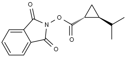 rel- 1,3-dioxoisoindolin-2-yl (1S,2R)-2-isopropylcyclopropane-1-carboxylate Structural