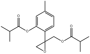 10-isobutyryloxy-8,9-epoxythymol isobutyrate Structural