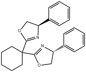 Oxazole, 2,2'-cyclohexylidenebis[4,5-dihydro-4-phenyl-, (4R,4'R)- Structural
