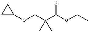 Propanoic acid, 3-(cyclopropyloxy)-2,2-dimethyl-, ethyl ester Structural